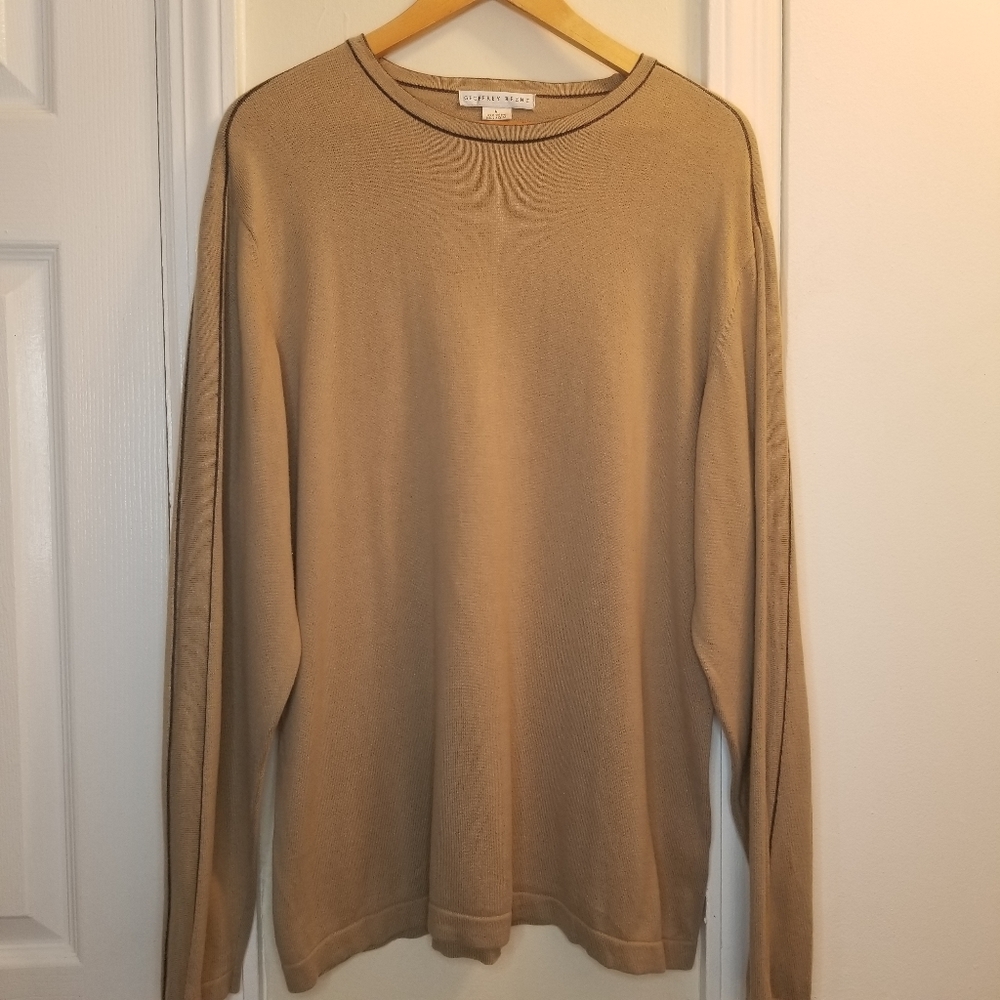 Geoffrey Beene Men Size Medium Tan Sweater